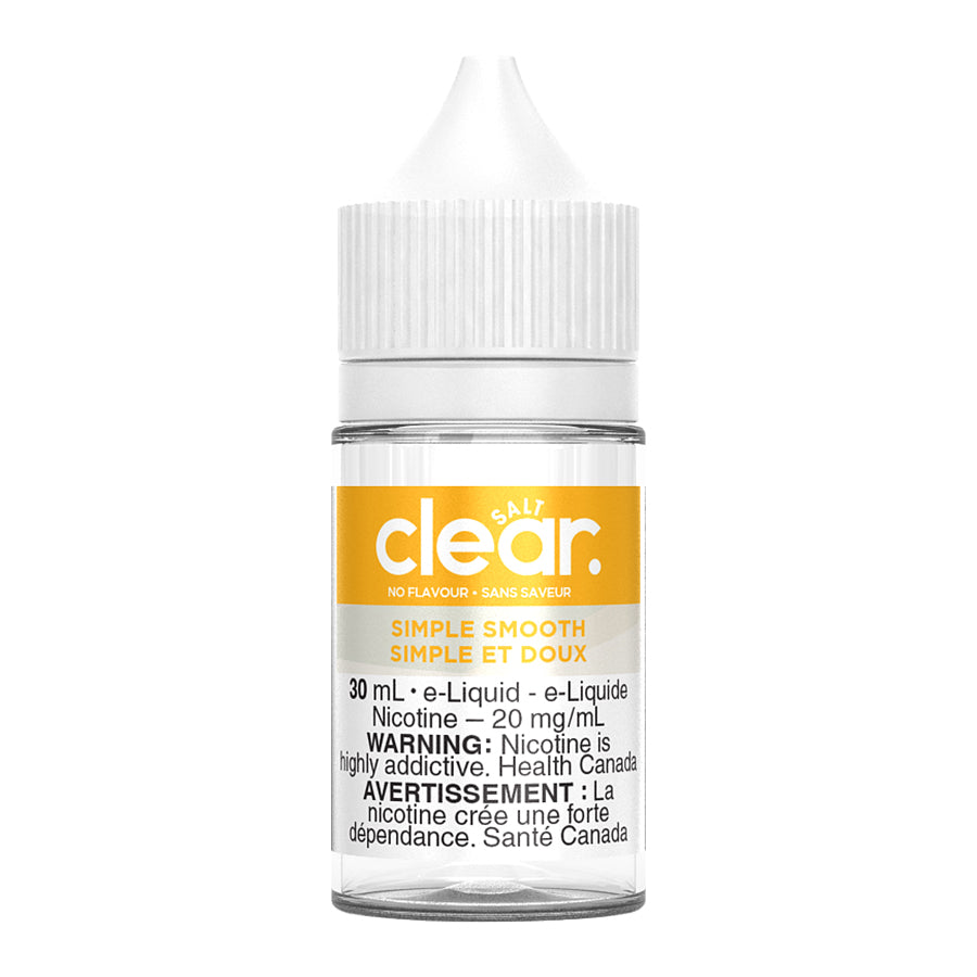 Clear Salt Nic E-liquid – Simple Smooth 30ml